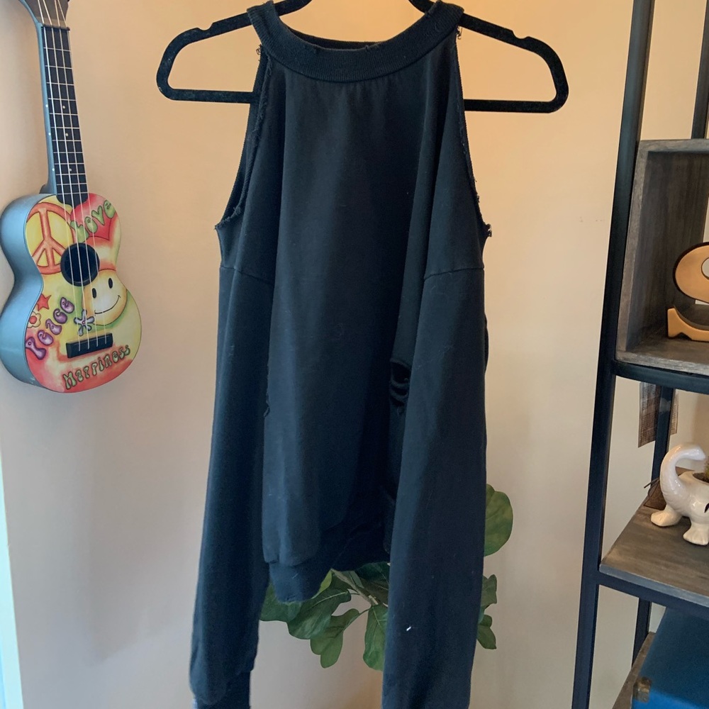 black sweater